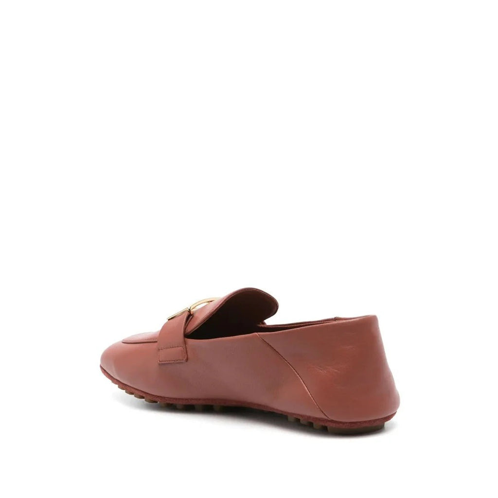 Fendi Baguette Nappa Leather Loafers - Pink/Rose