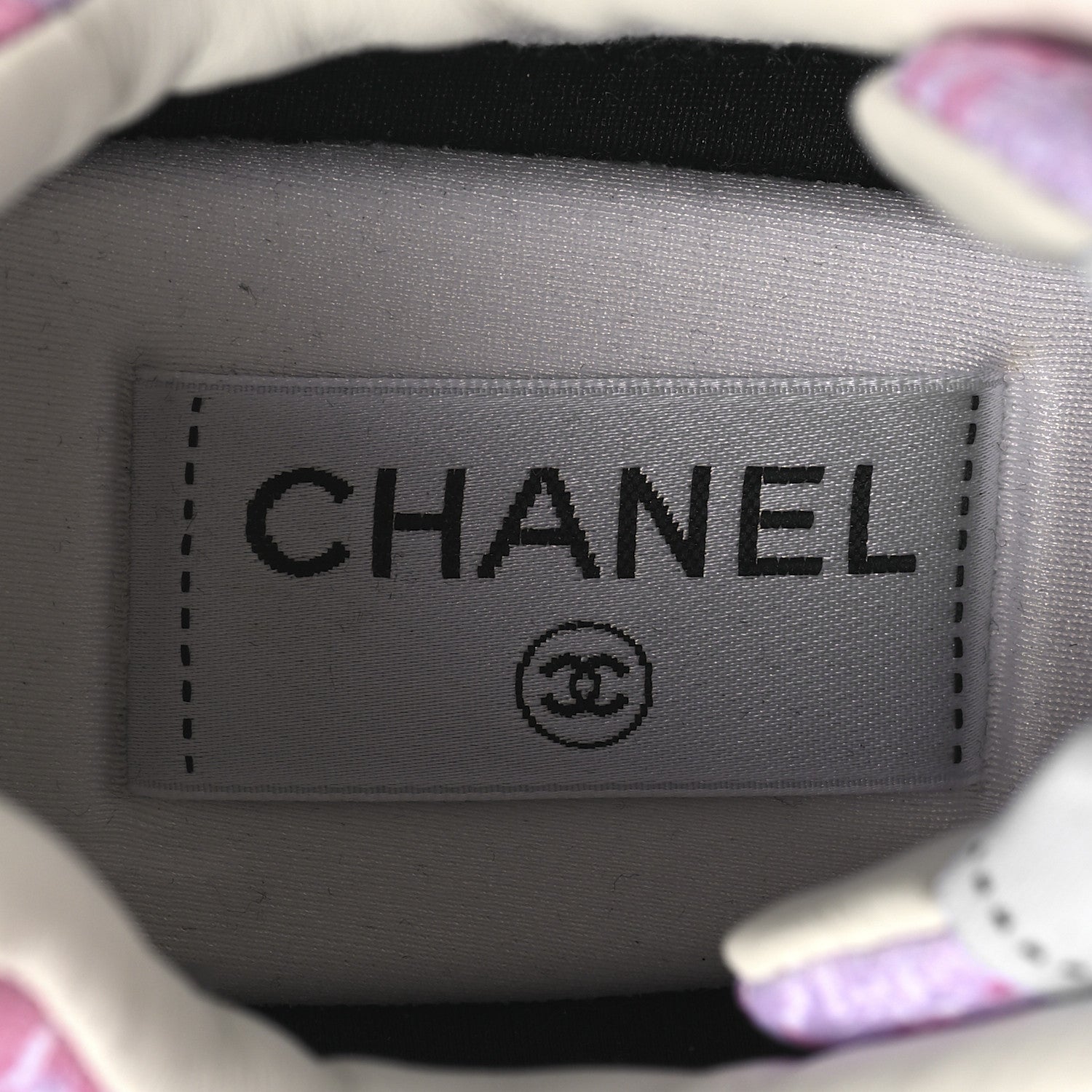 CHANEL TWEED SUEDE CALFSKIN CC SNEAKERS PINK & BEIGE