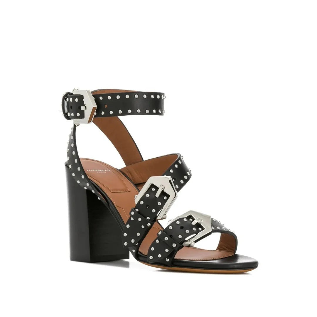 Givenchy Diana 11 Buckle-Detail Sandals - Black with studs (different model - studded)