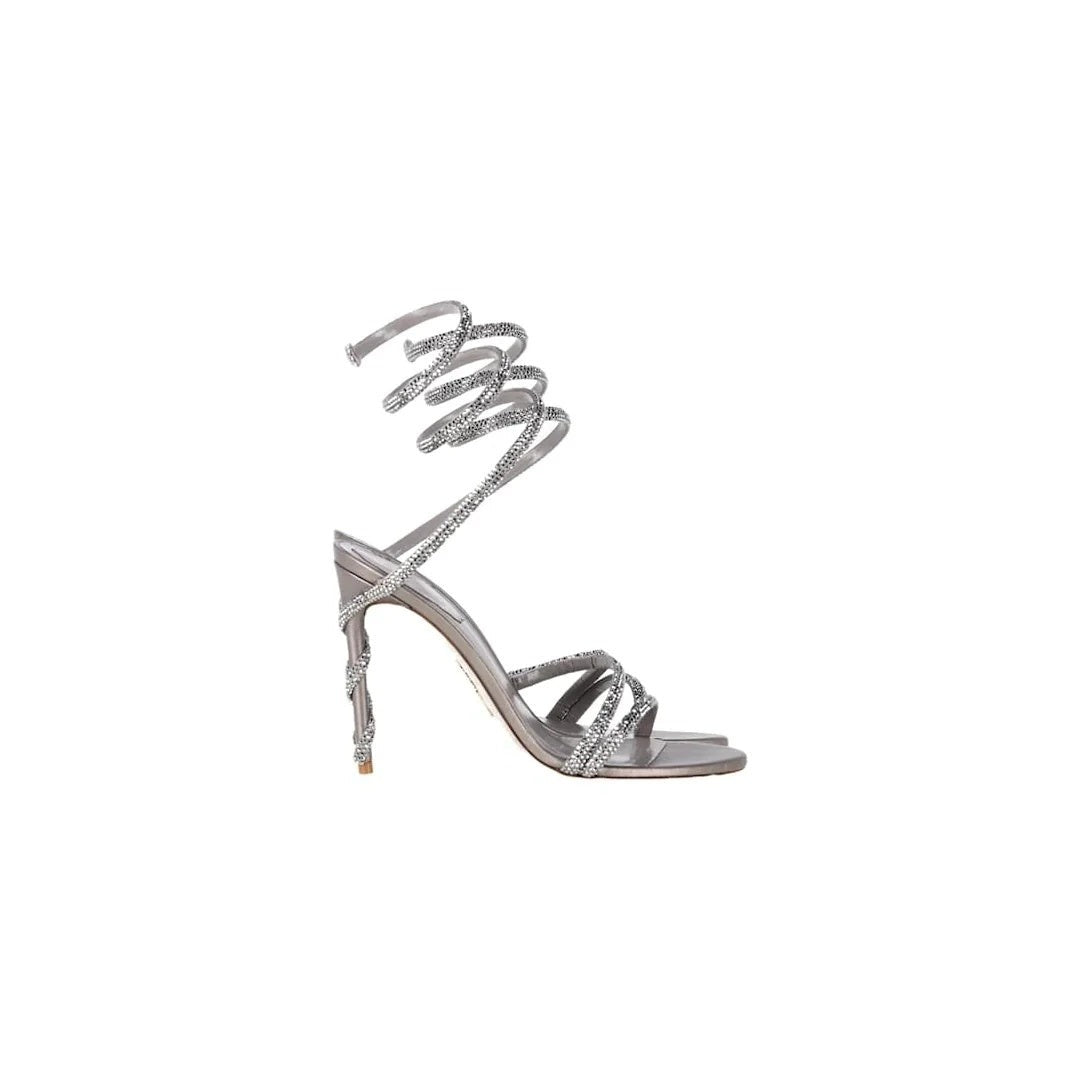 René Caovilla Margherita Sandal - Silver (snake coil, different model)