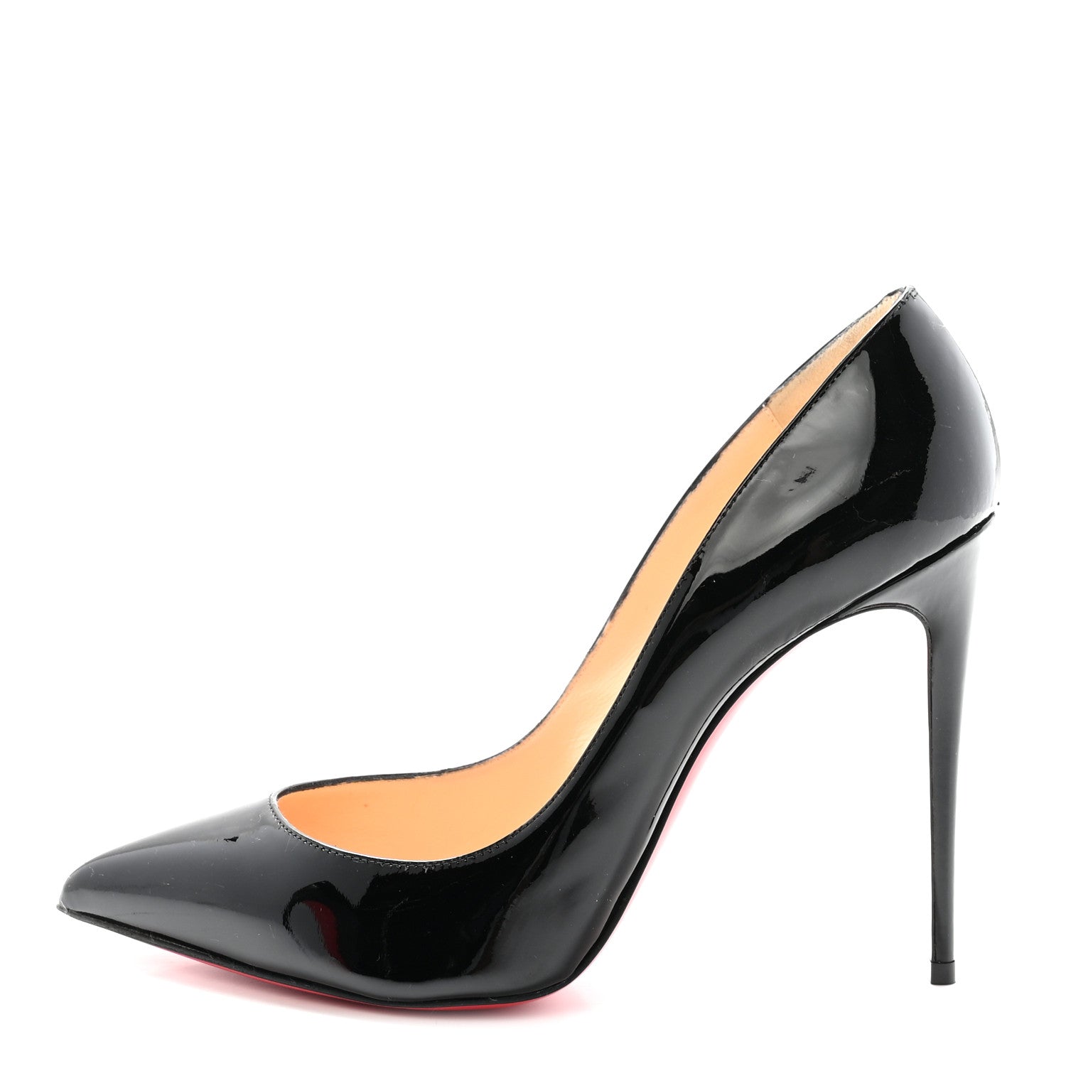 CHRISTIAN LOUBOUTIN PATENT PIGALLE FOLLIES PUMP BLACK