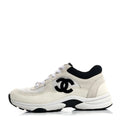 Chanel Calfskin CC Sneaker Brown - White/Beige