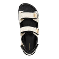 Givenchy Coated Canvas Logo 4G Embossed Flat Sandal - Cream/Black