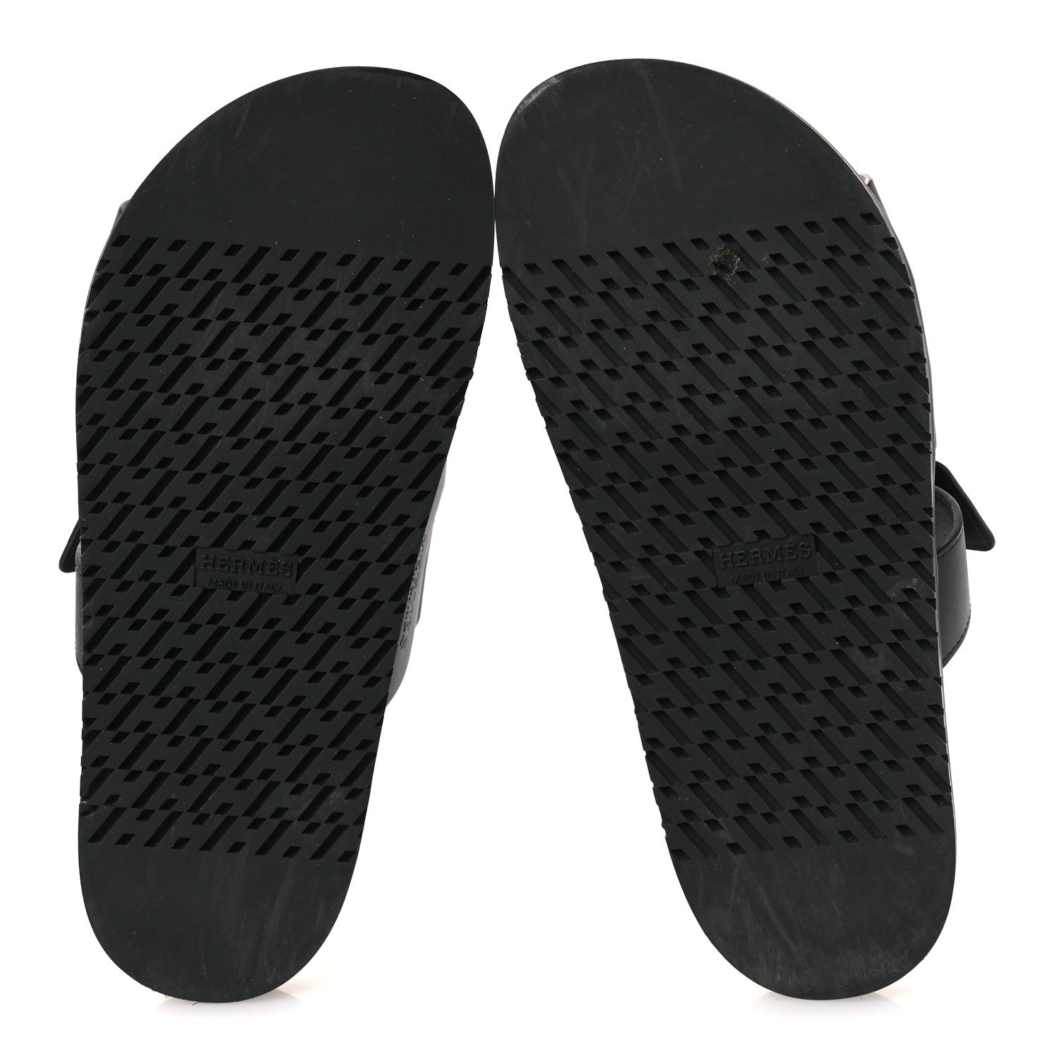 HERMES CHYPRE SANDALS CALFSKIN BLACK
