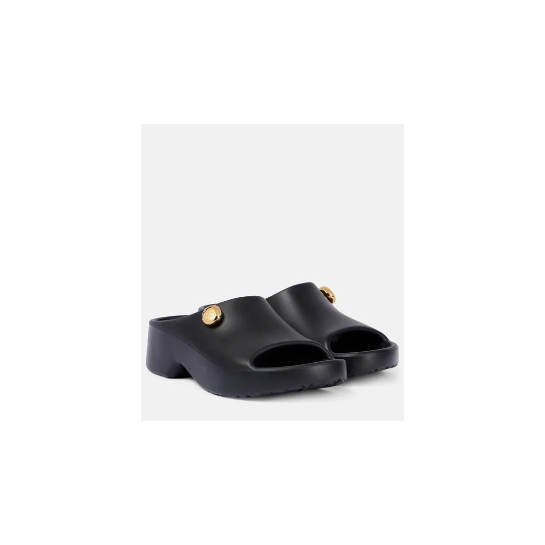 Loewe Pebble Soft Slide Nappa Lambskin - Black with gold studs (Pebble model, not Soft Slide)