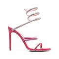 René Caovilla Cleo Leather Heeled Sandal - Fuchsia/Hot Pink