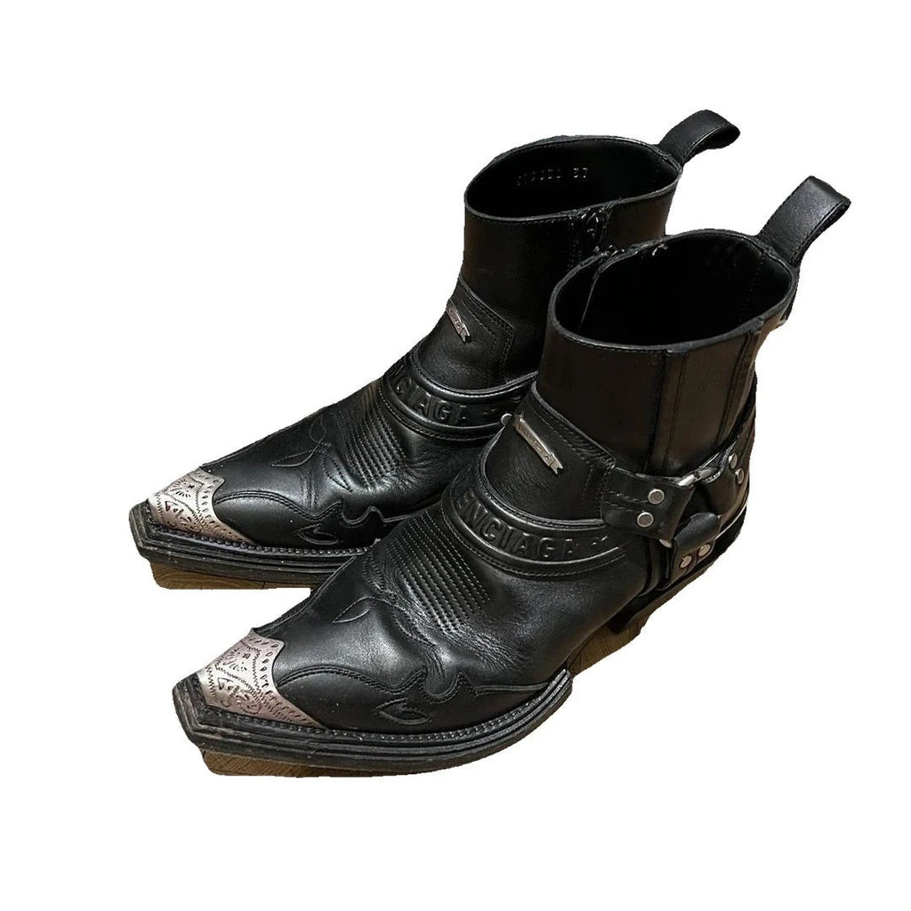 Balenciaga Cowboy Boots - Black