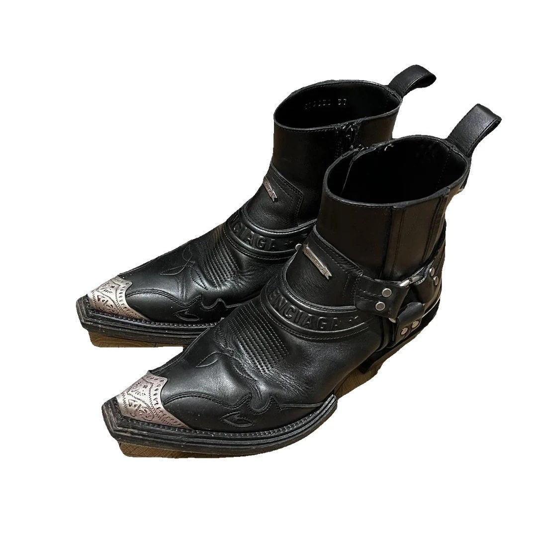 Balenciaga Cowboy Boots - Black