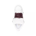 Valentino Garavani Amphibia Sneaker Rubberized Calfskin - Burgundy/White