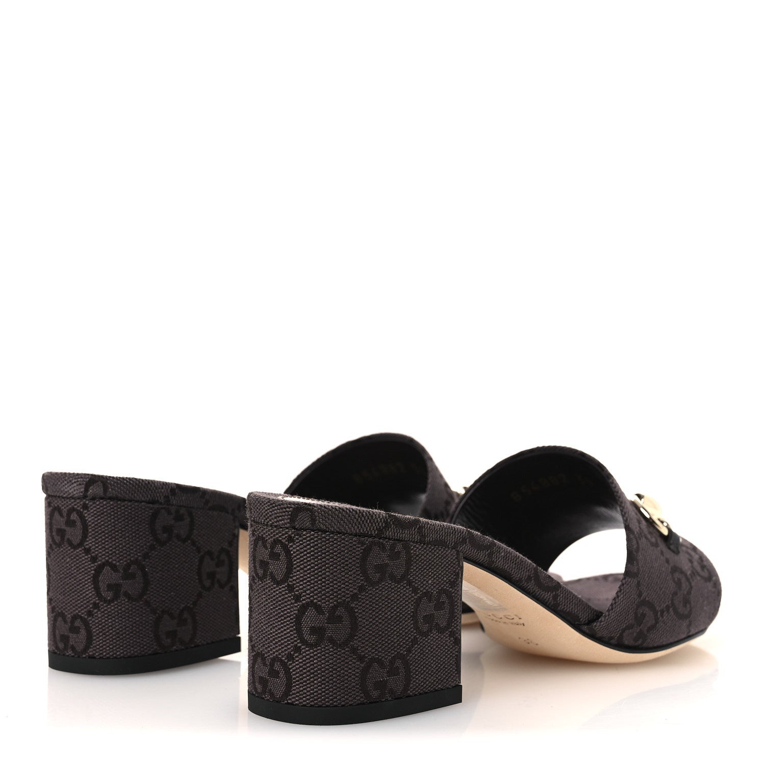 GUCCI HORSEBIT SLIDE SANDALS BROWN
