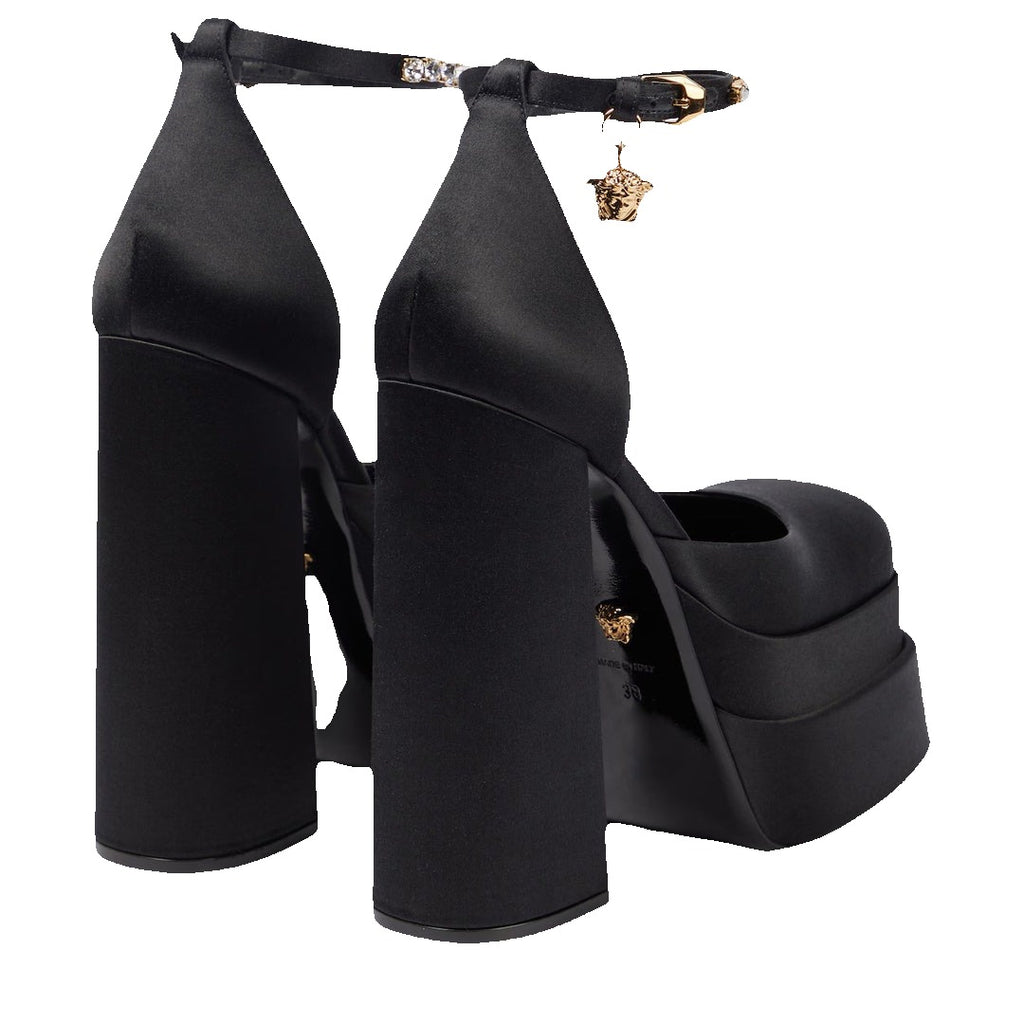 Versace Medusa Aevitas Platform Heel - Black