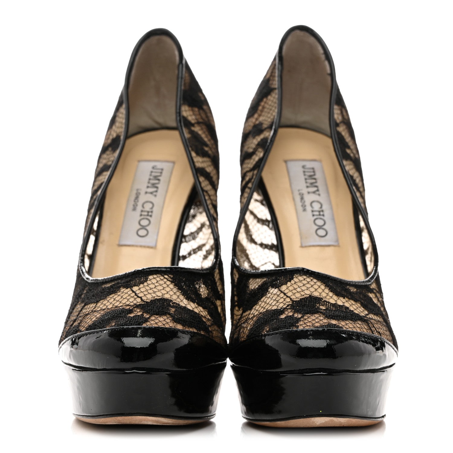 JIMMY CHOO ROMY POINTED TOE LEATHER PUMPS BLACK PATENT