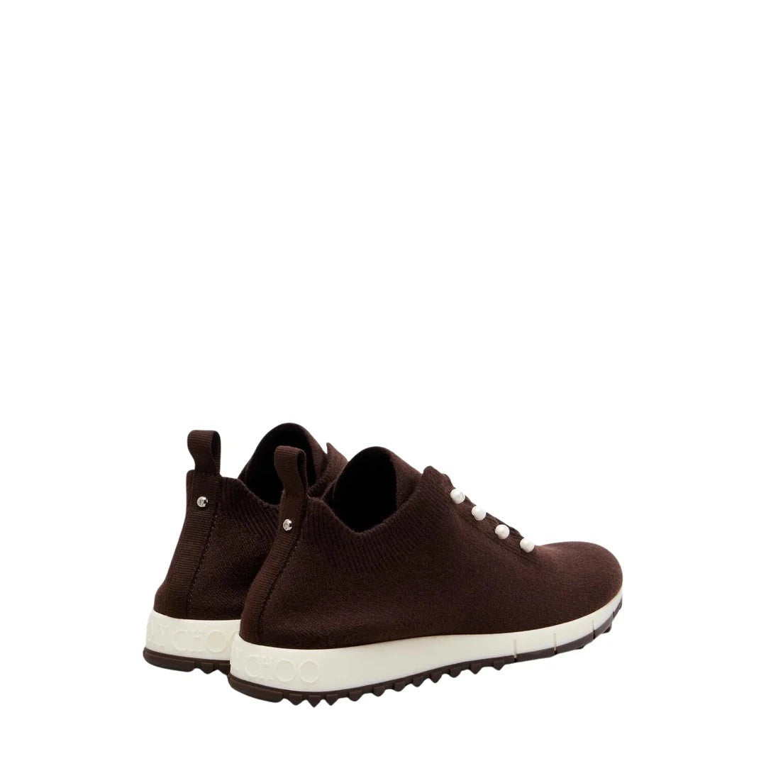Jimmy Choo Veles Cashmere Knit Sneakers - Brown