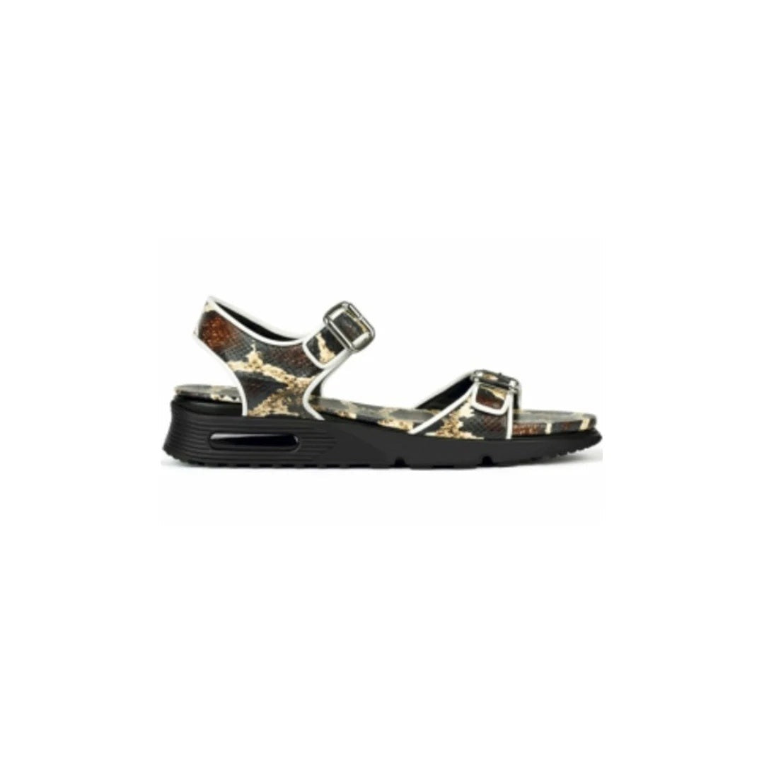 Givenchy Smooth Calfskin 4G Logo Flat Sandal - Snake Print