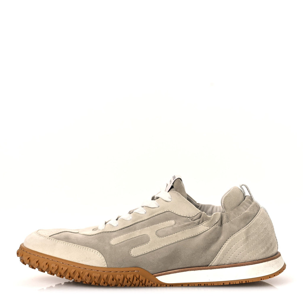 HERMES JET SNEAKER NAPPA / SUEDE GOATSKIN BEIGE ESQUISSE / GLAISE