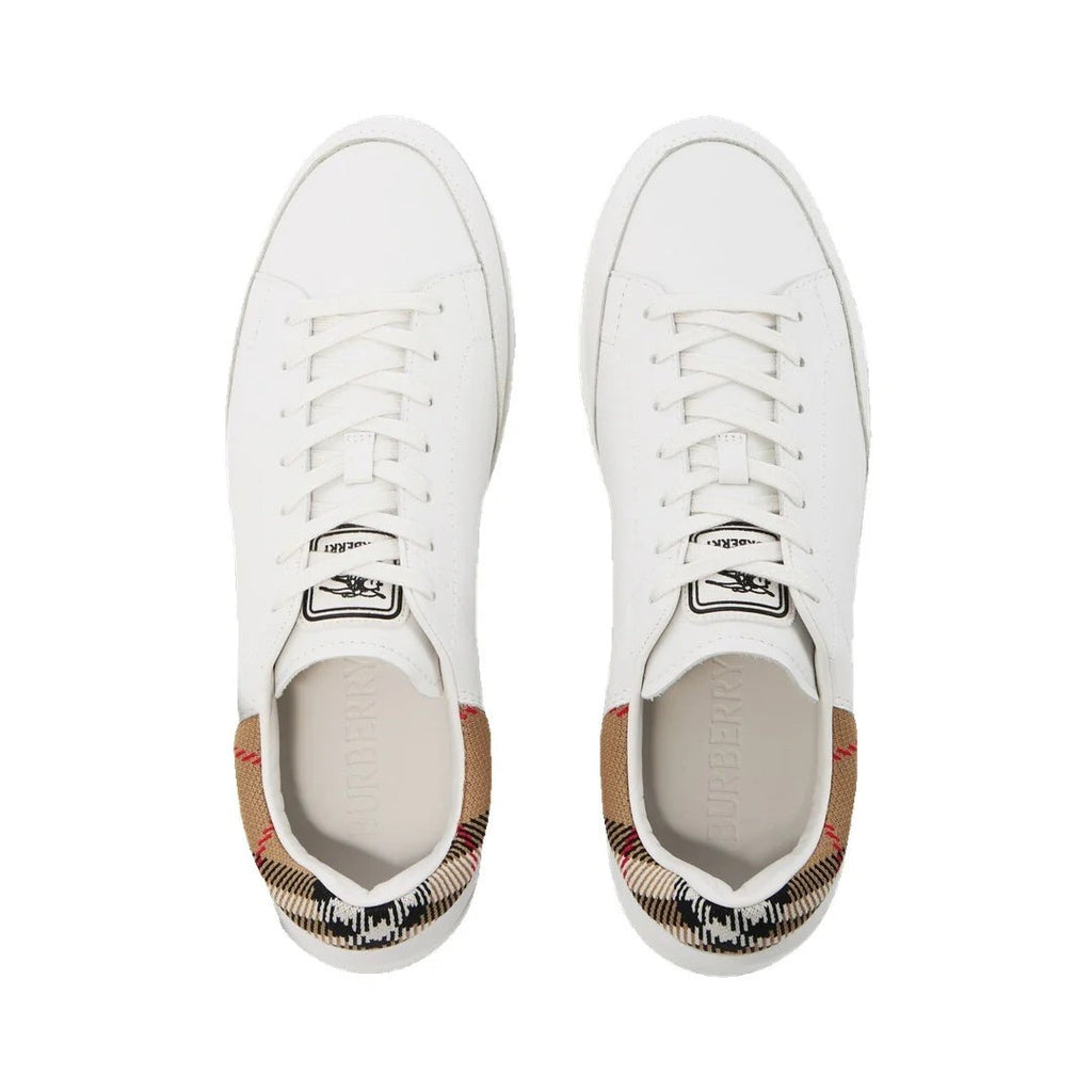Burberry Leather Knight Runner Sneakers - White
