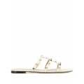 Valentino Garavani Rockstud Flat Sandals - Ivory/White