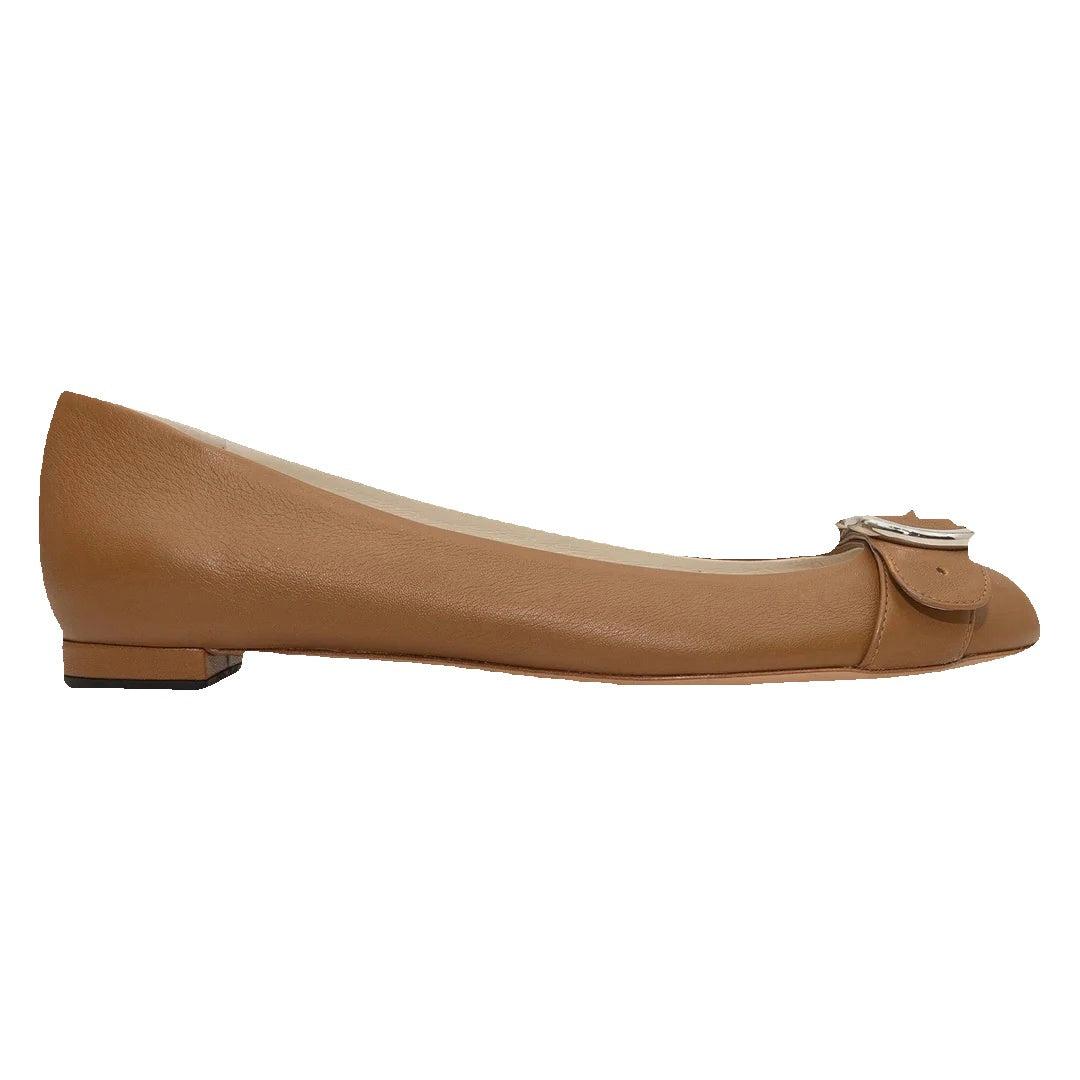 Gucci Flat Shoes Calf Leather/Leather Sole - Tan