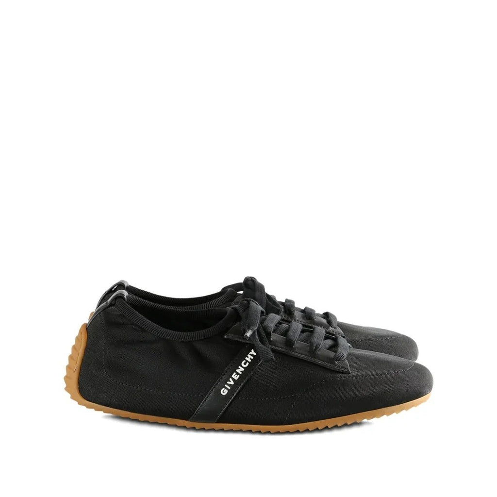 Givenchy Slim Metallic-Effect Paneled Lace-Up Sneakers - Black