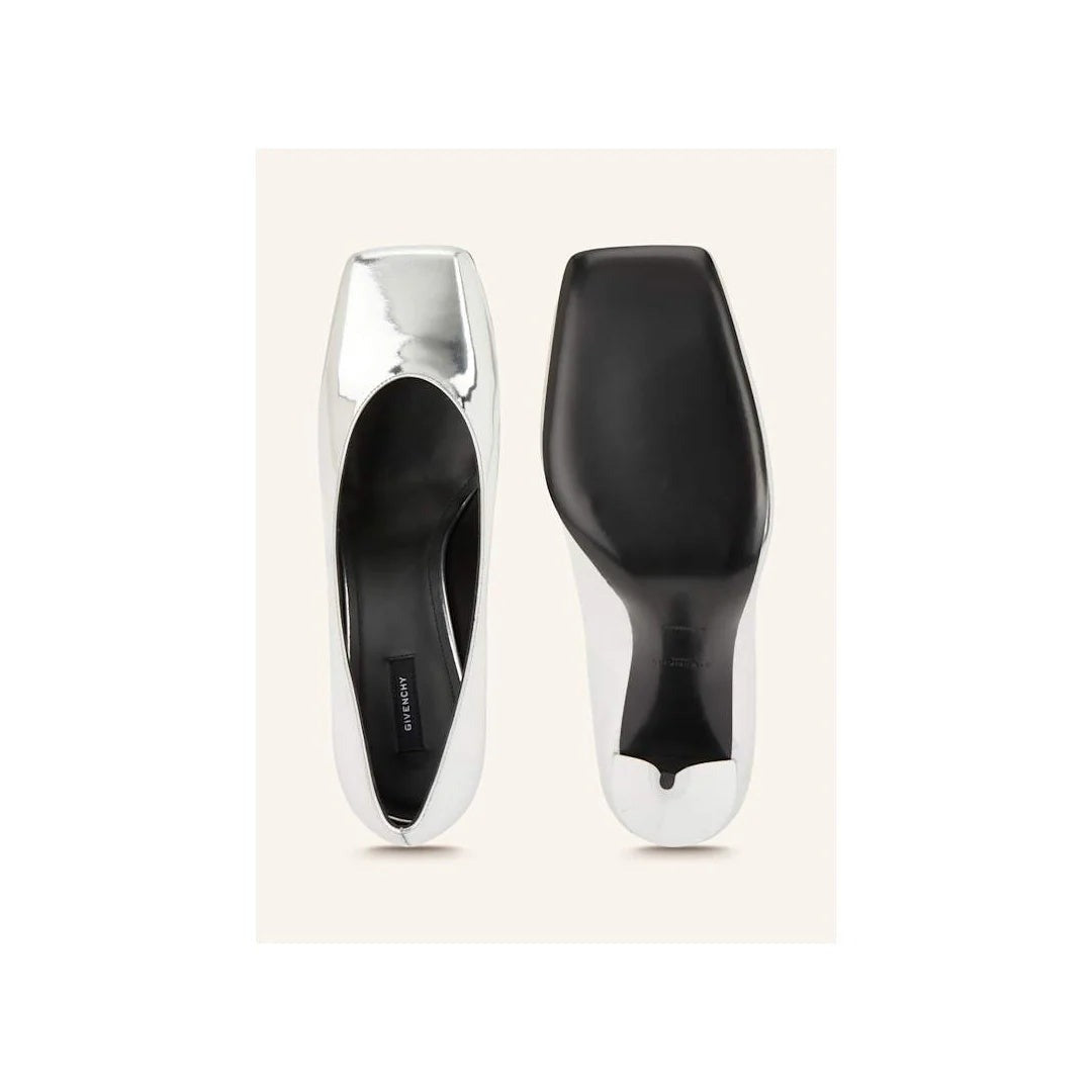 Givenchy Square-Toe Pumps - Silver