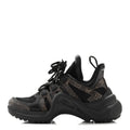 LOUIS VUITTON CALFSKIN PATENT MONOGRAM LV ARCHLIGHT SNEAKER BLACK
