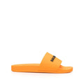 Balenciaga Logo-Embossed Pool Slides - Orange