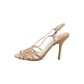 Jimmy Choo Slingback High Heel Sandals - Gold/Beige