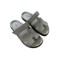 Hermès Hermes Calfskin Chypre Sandal - Grey