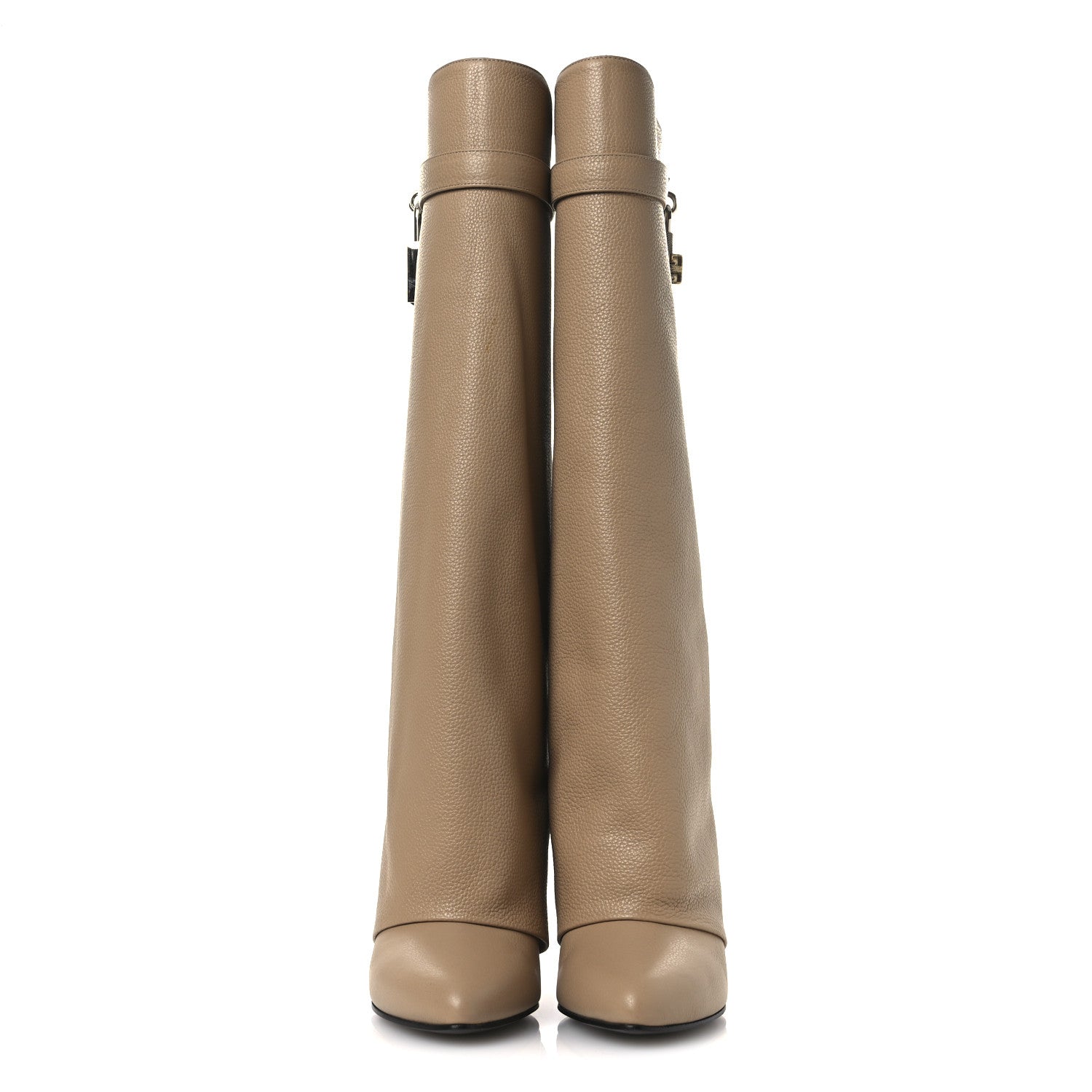 GIVENCHY BOX CALFSKIN SHARK LOCK PANT BOOT NATURAL BEIGE