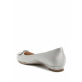 Manolo Blahnik Hangisi Flat Crystal-Buckle Ballet Flats - Silver/Grey