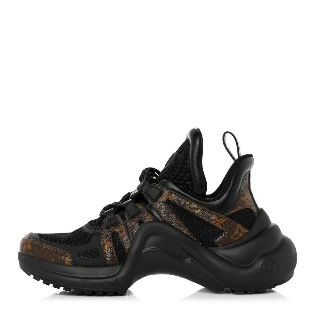 Louis Vuitton Calfskin Monogram LV Archlight Slingback Pump Black - Black/Brown Monogram
