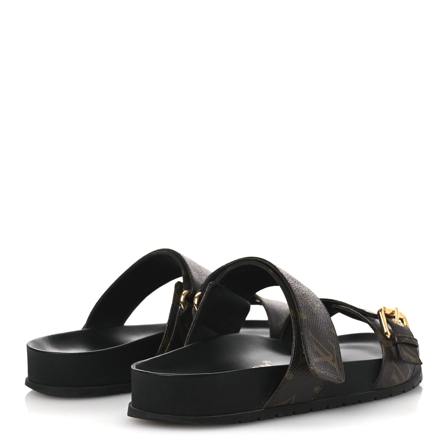 LOUIS VUITTON EMPREINTE BOM DIA MULE SANDALS BROWN MONOGRAM