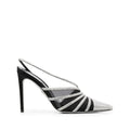 René Caovilla Veneziana 50mm Pump - Black/Silver
