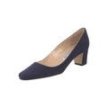 Manolo Blahnik BB Woven Raffia Pumps - Navy (different model - block heel)