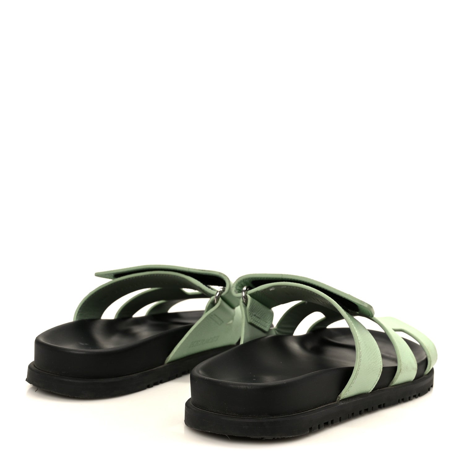 HERMES CHYPRE SANDALS EPSOM VERT JADE