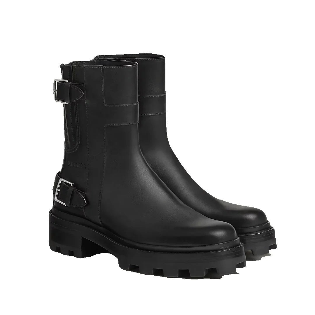 Hermès Lizy Boot - Black (different model - double buckle chunky boot)