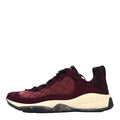 Chanel Tweed Suede Calfskin CC Sneakers - Burgundy