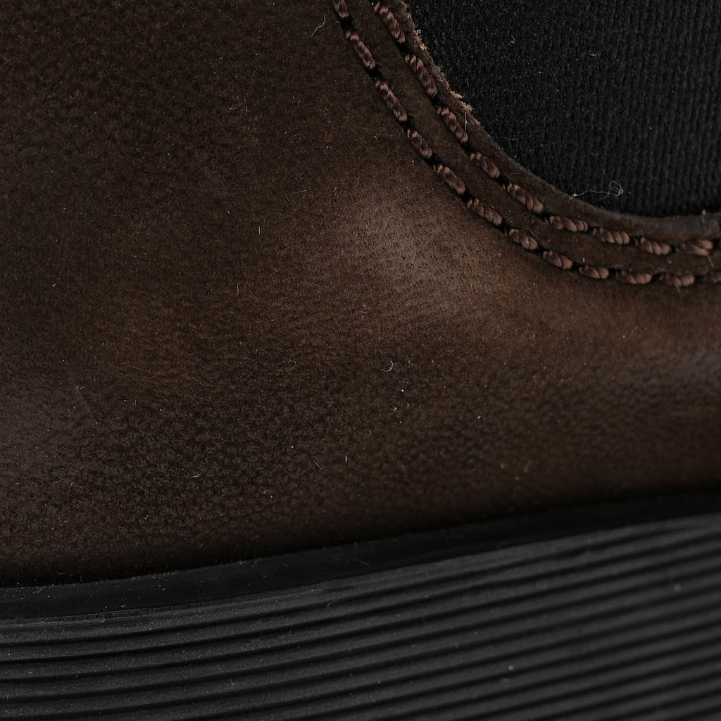 SAINT LAURENT WYATT SUEDE CHELSEA BOOTS BROWN