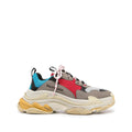 Balenciaga Triple S 2 Paneled Sneakers - Grey/Red/Blue