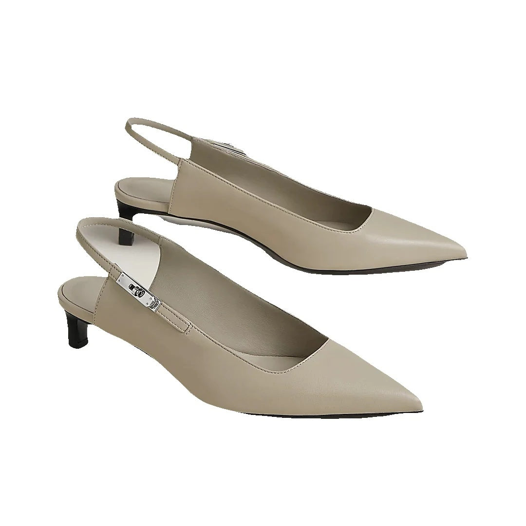 HERMÈS MAJESTE PUMP BEIGE NATURAL