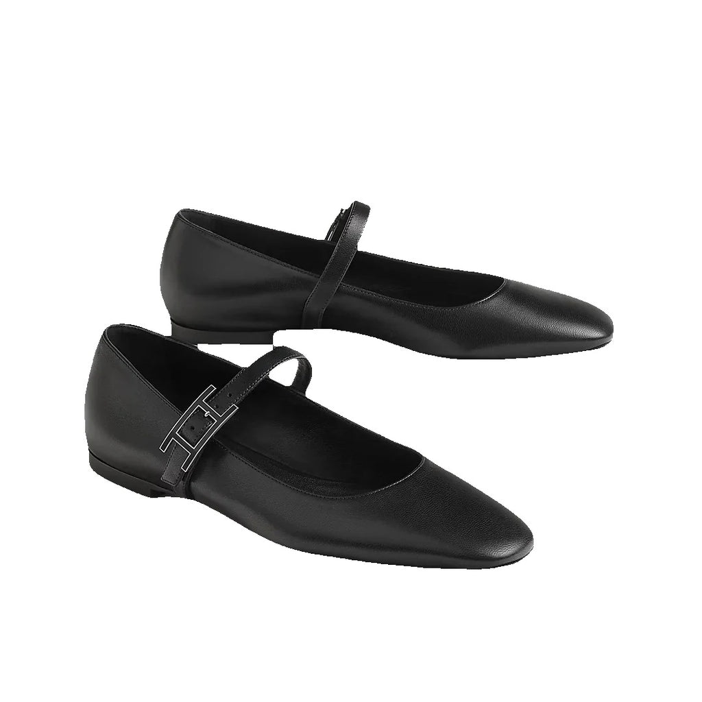 HERMÈS JANE BALLET FLAT BLACK