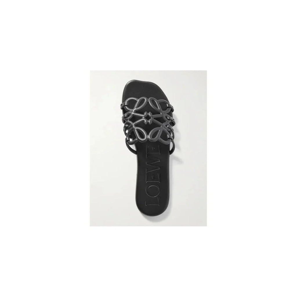 LOEWE PETAL ANAGRAM SLIDE BLACK