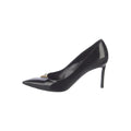 LOUIS VUITTON SATIN CRYSTAL BLOSSOM SLINGBACK PUMP BLACK