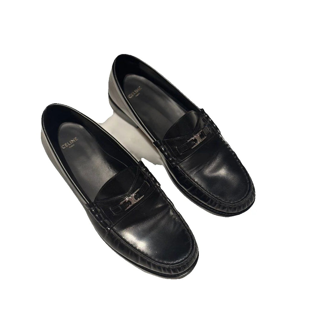CELINE MOCCASIN TRIOMPHE LUCO BLACK