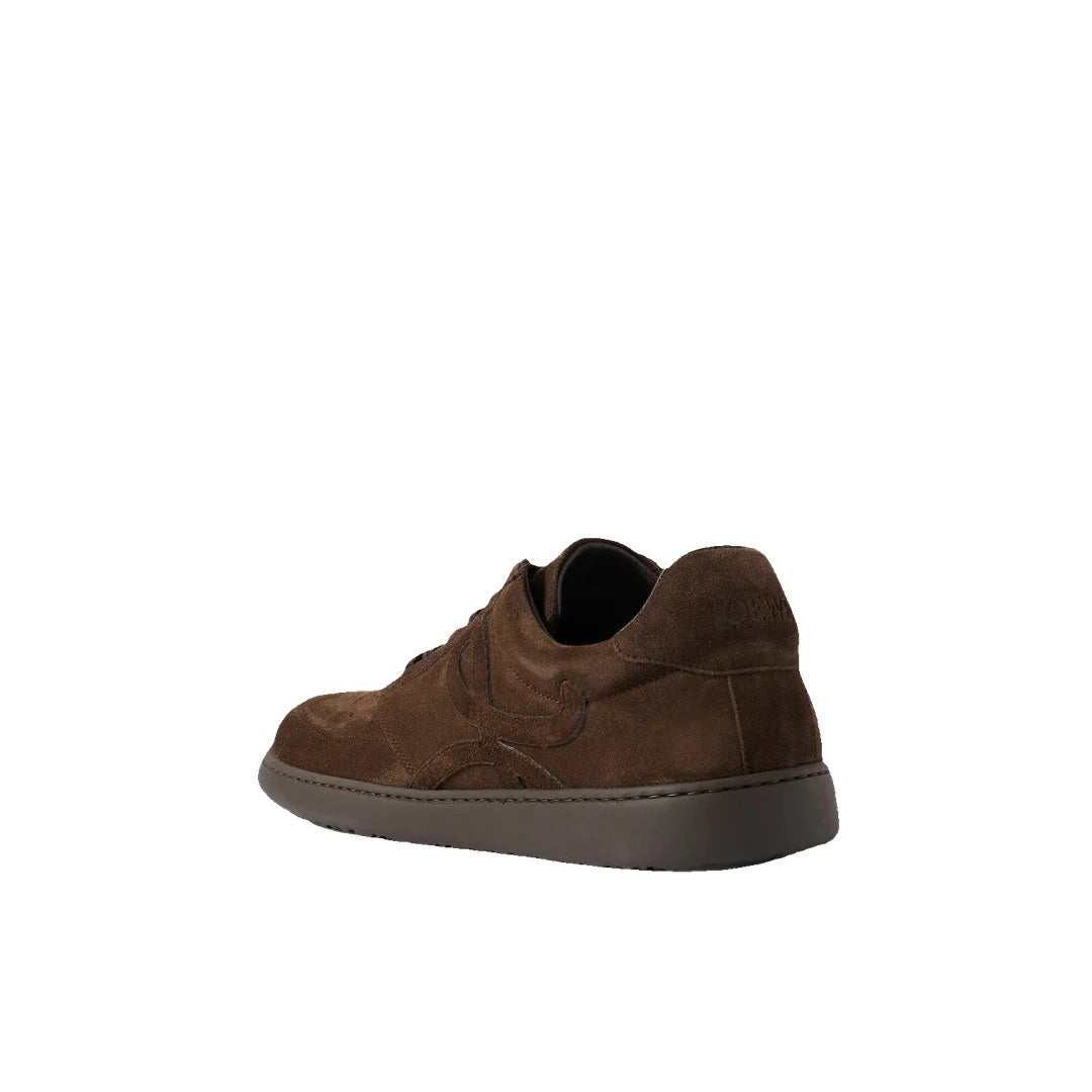 LOEWE JAMBO SNEAKER SUEDE CALFSKIN DARK BROWN