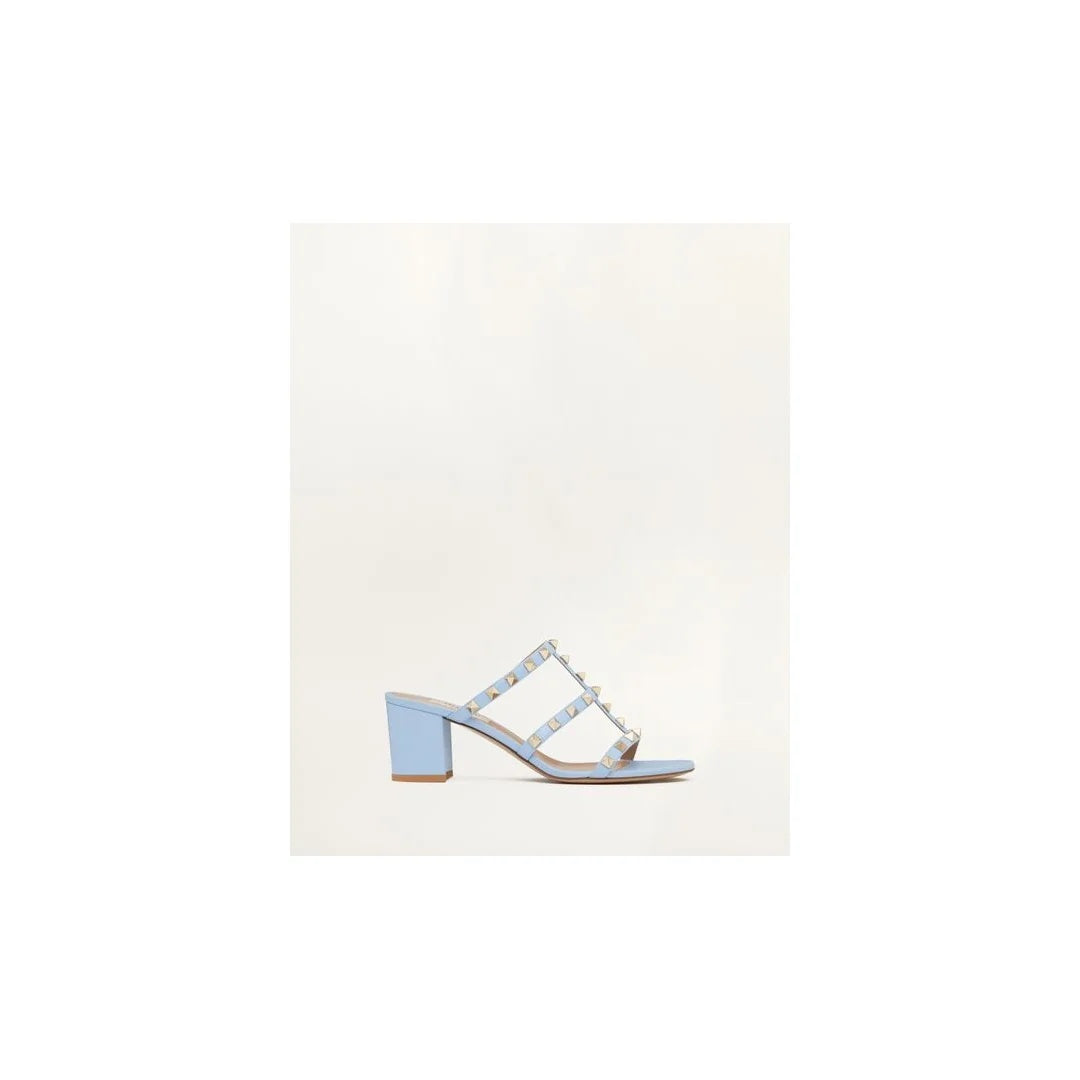 VALENTINO GARAVANI ROCKSTUD KIDSKIN PUMPS 40MM LIGHT BLUE