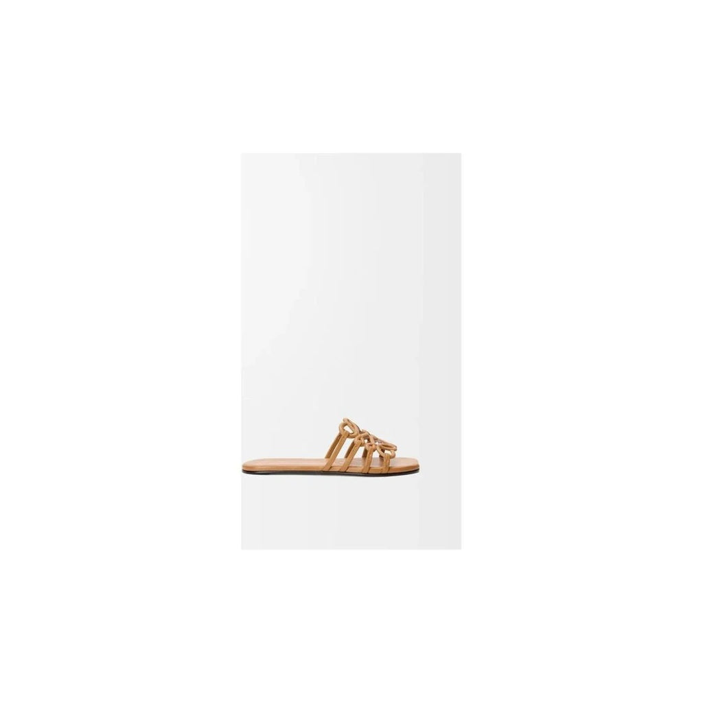 LOEWE PETAL ANAGRAM SANDAL CALFSKIN DEEP SAFFRON TAN
