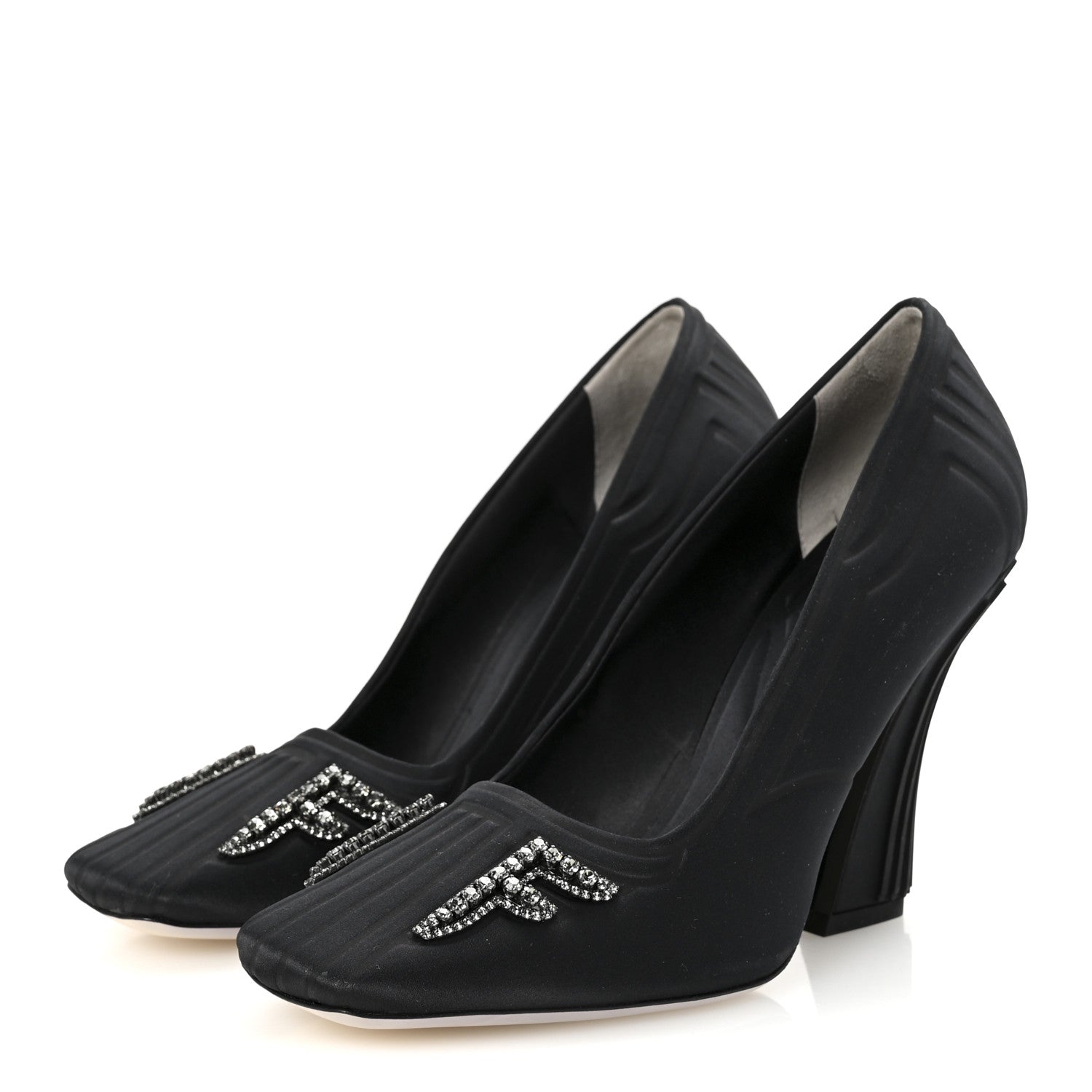 JIMMY CHOO CRYSTAL EMBELLISHED PUMPS BLACK