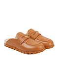 Miu Miu Foule Leather Mules - Brown