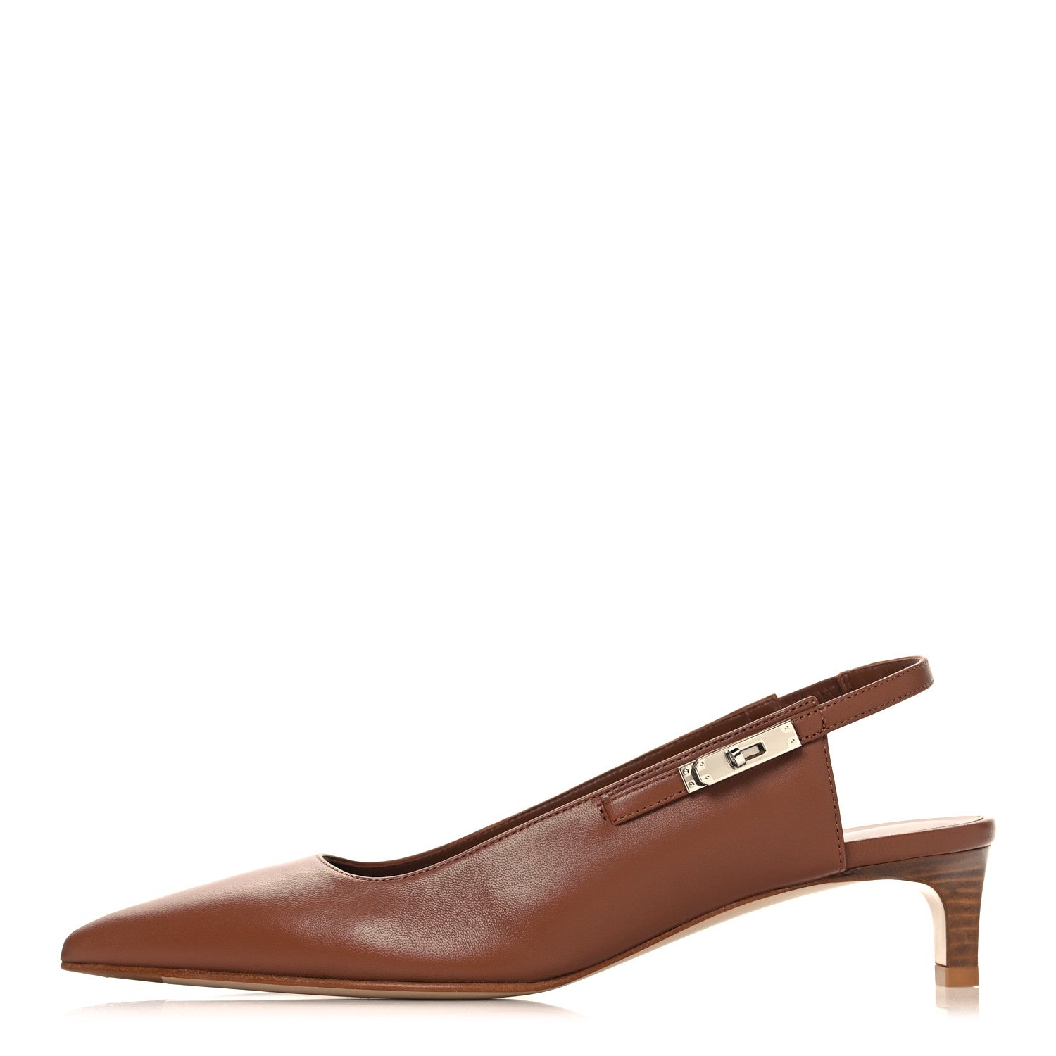 MANOLO BLAHNIK CAMPARISLI NAPPA LEATHER SLINGBACK PUMPS TAN & CAMEL